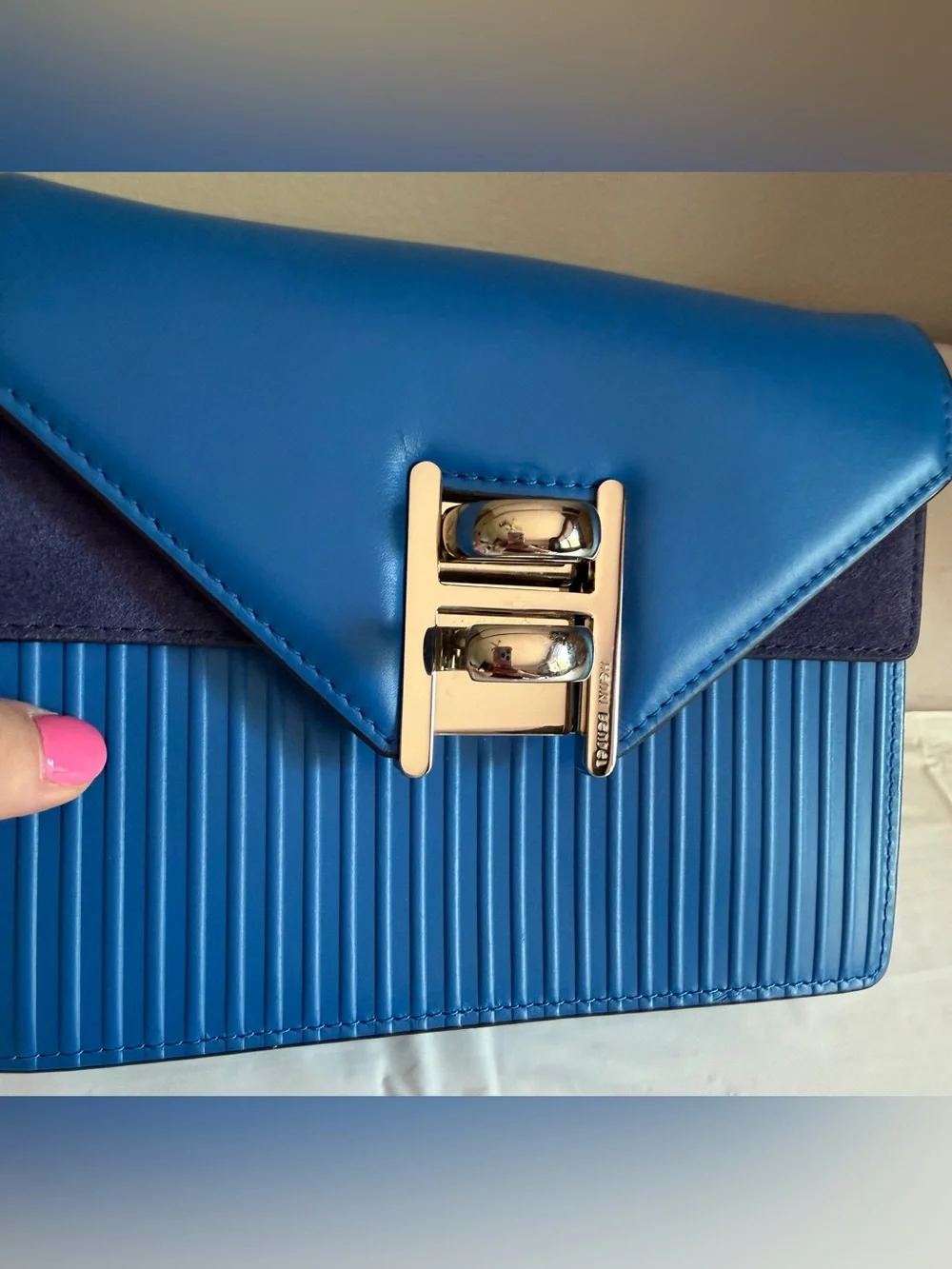 Henri Bendel blue crossbody purse
